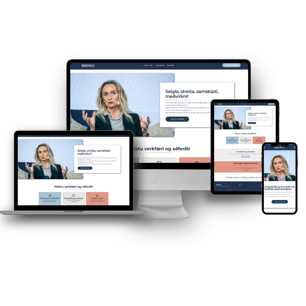 Vefhönnun fyrir KristinSig eftir Split Design