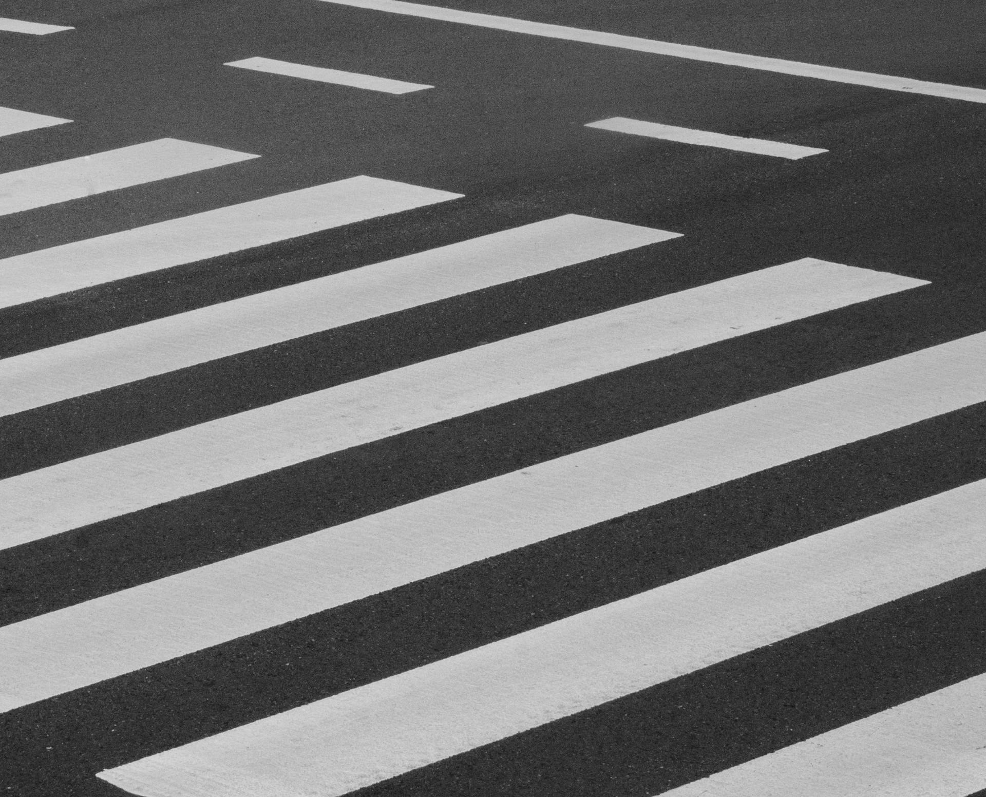 Asphalt Parking Lot With White Striping