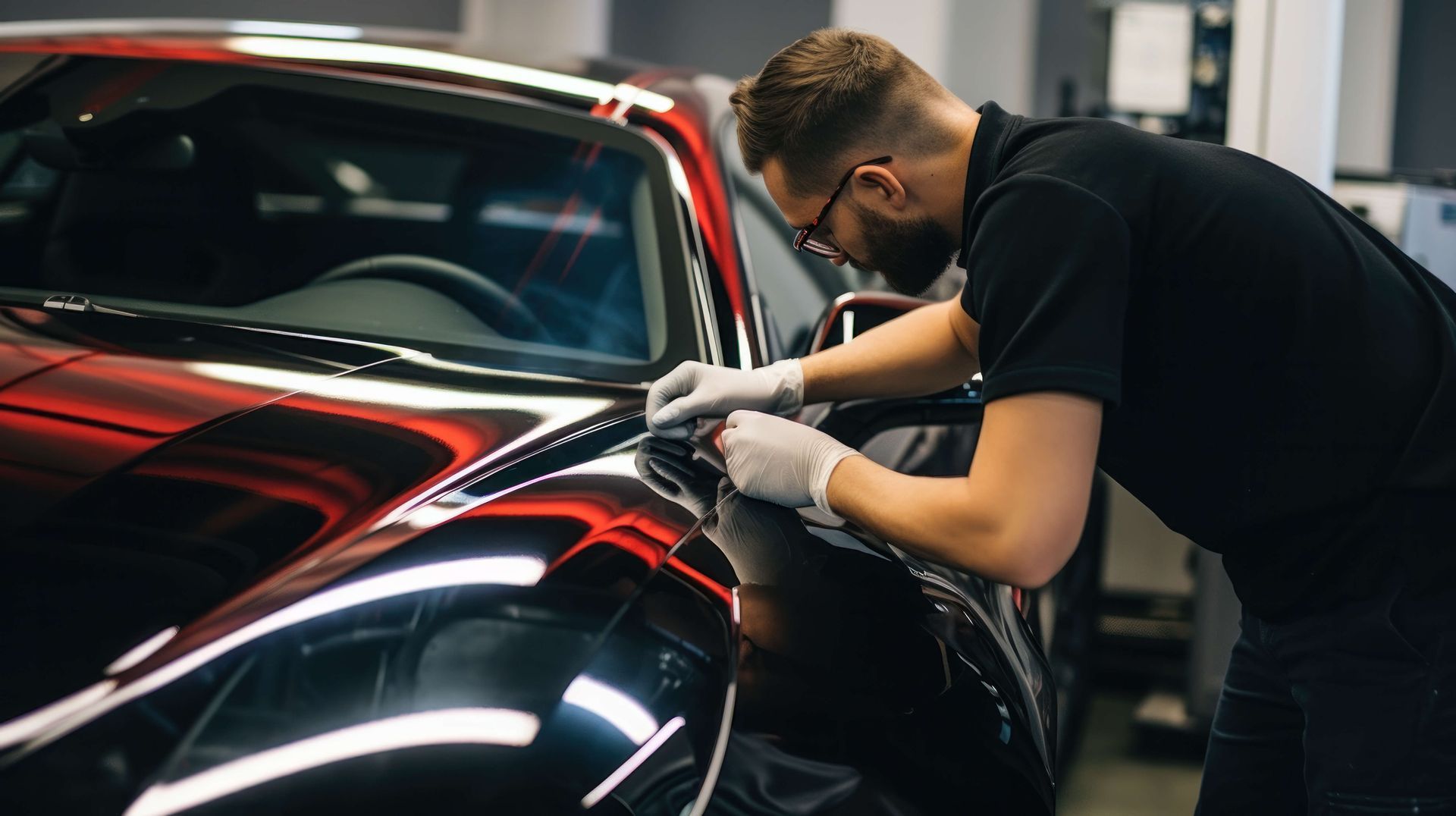Car paint protection service being applied to a vehicle in Sydney
