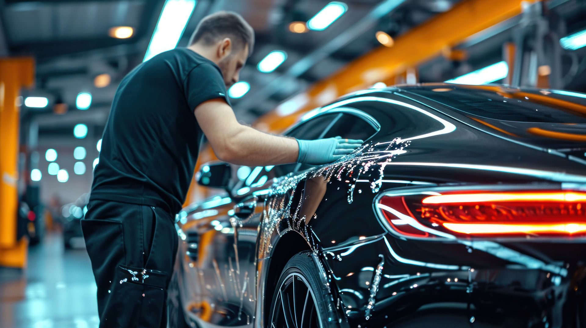 Detailer Prepping Body For Light Tint