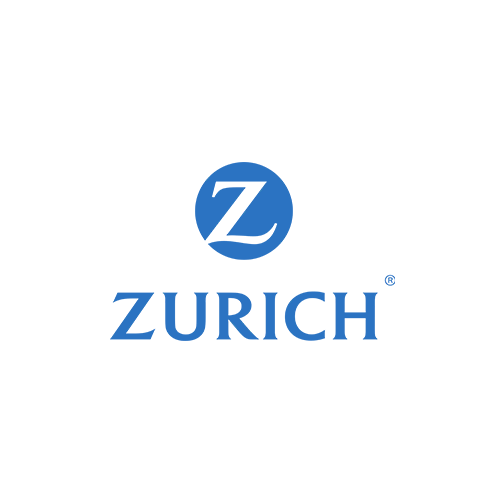O logotipo azul do Zurich Insurance Group apresenta uma letra 