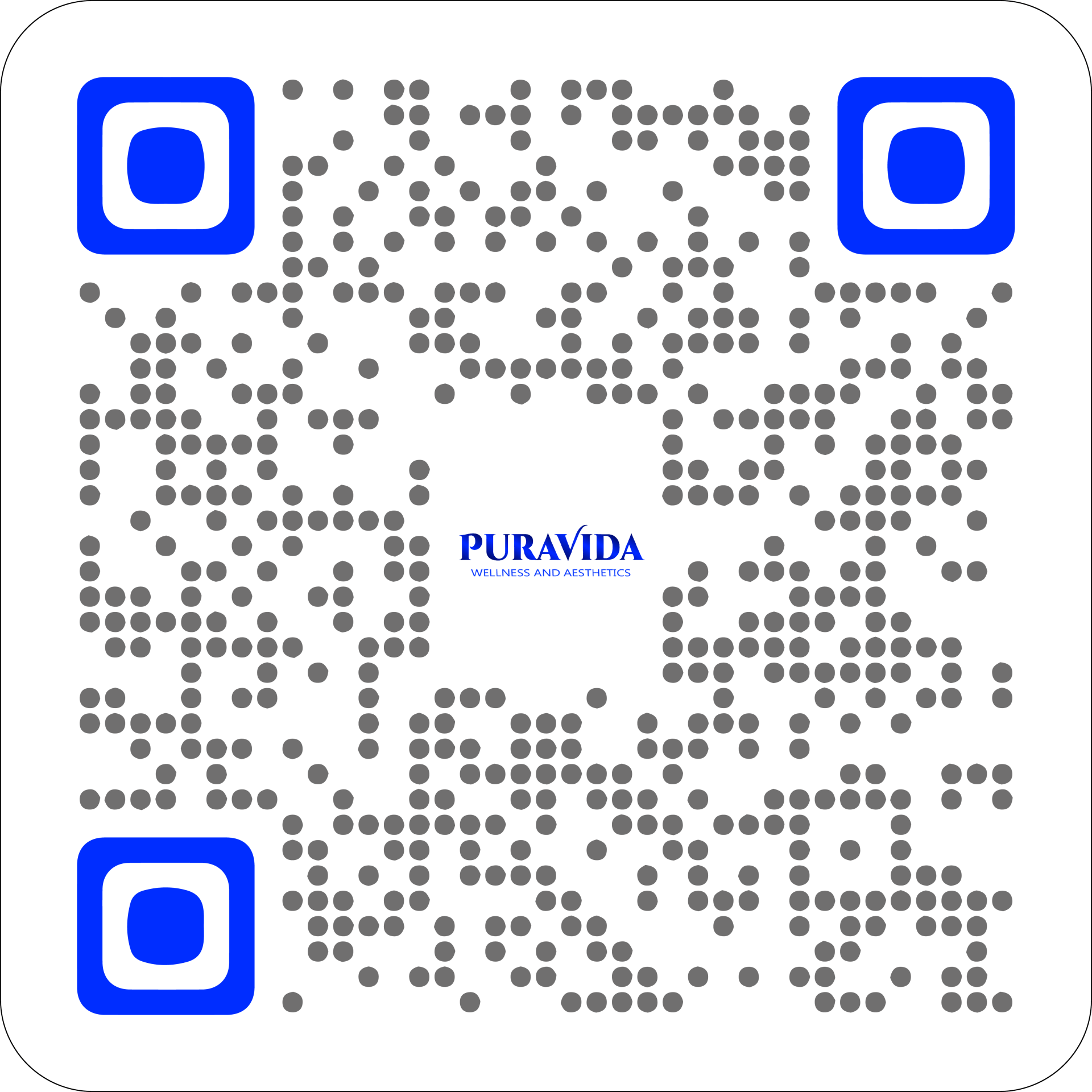 A qr code that says puravida on it