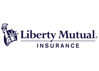 Liberty Mutual Insurance logo with the Statue of Liberty icon and navy text on a white background