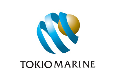 Tokio Marine logo with blue and gold globe icon above the company name