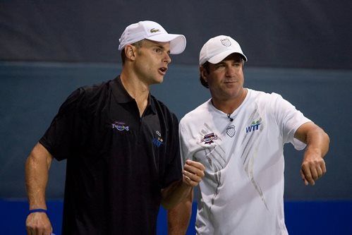 Craig coaching Andy Roddick in World Team Tennis