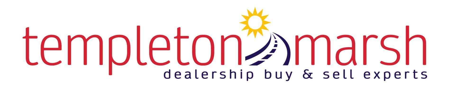 Templeton Marsh logo in red and blue with a sun and the tagline “dealership buy & sell experts”