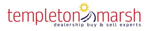 Templeton Marsh logo in red and blue with a sun and the tagline “dealership buy & sell experts”