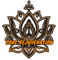 Stylized brown lotus logo with “CORE-REJUVENATION” in orange text