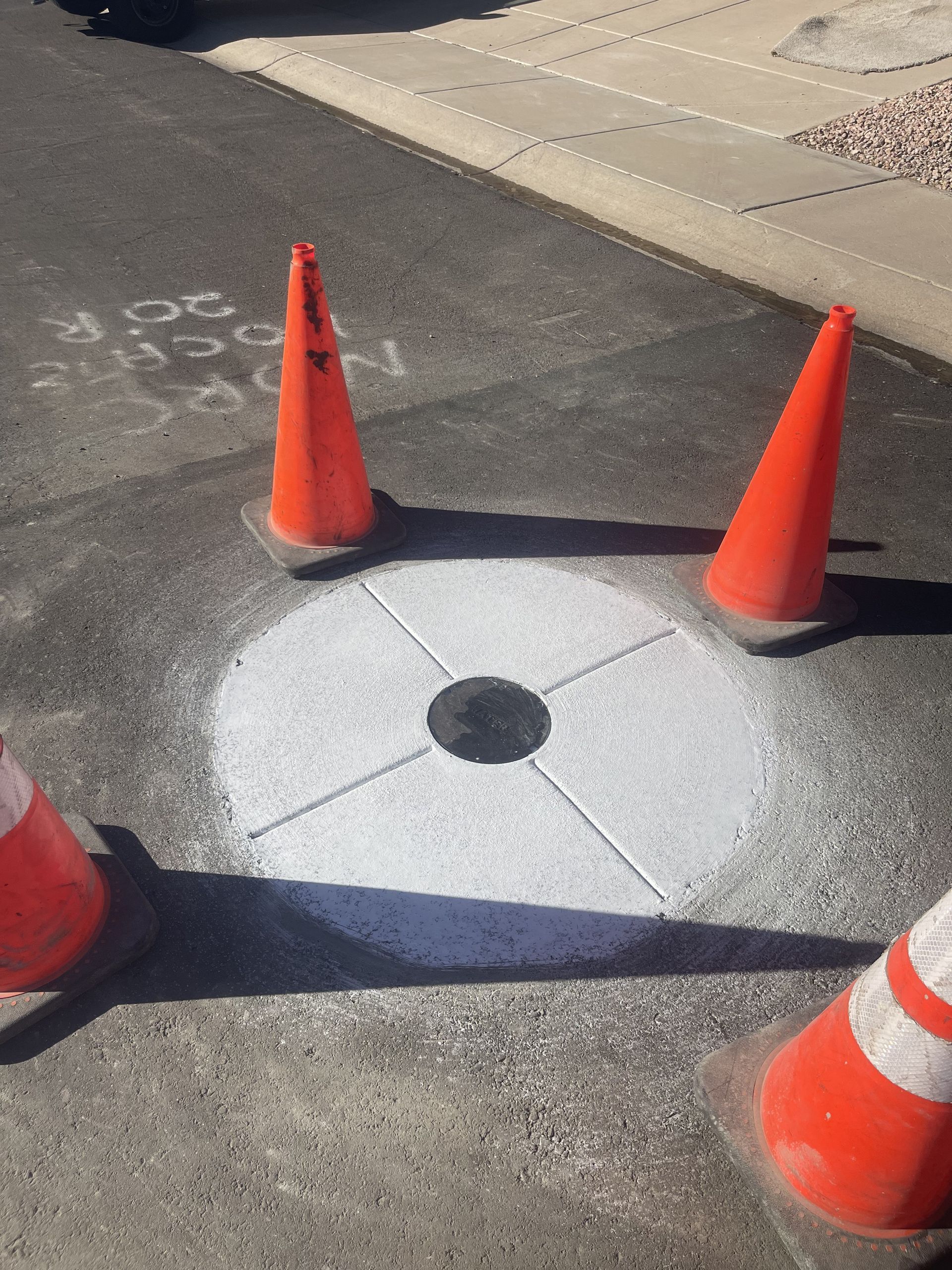 Concrete water valve box installation