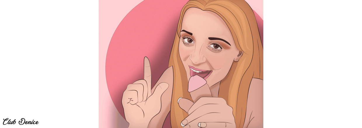 A cartoon of denice k having fun with BJ