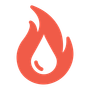 Fire icon indicating gas line services.