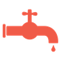 Water faucet icon indicating water line service.