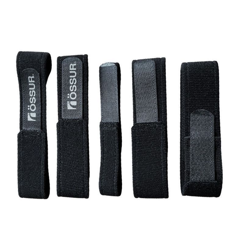 Five Black Velcro Straps Laid Side by Side — Gall Bros Medical in Robina, QLD