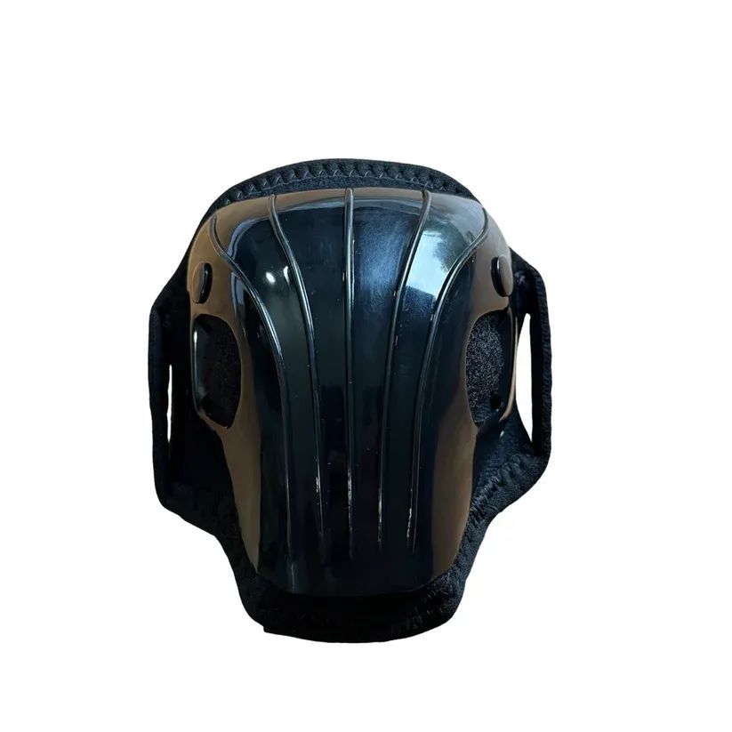 Black Tactical Face Mask With Vents and Side Straps, Shown Front-facing — Gall Bros Medical in Robina, QLD