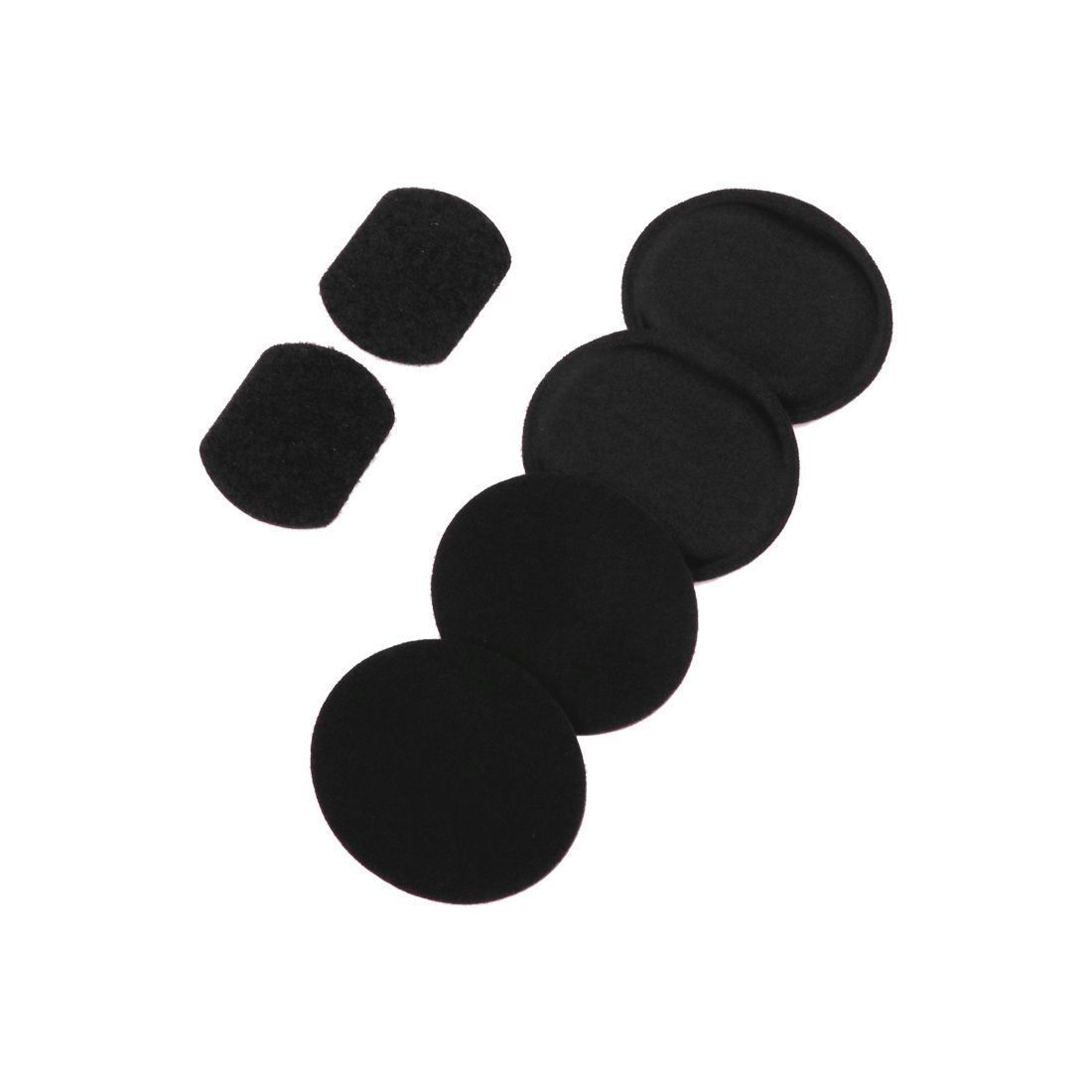 Black Circular and Rounded-square Adhesive Pads Arranged — Gall Bros Medical in Robina, QLD