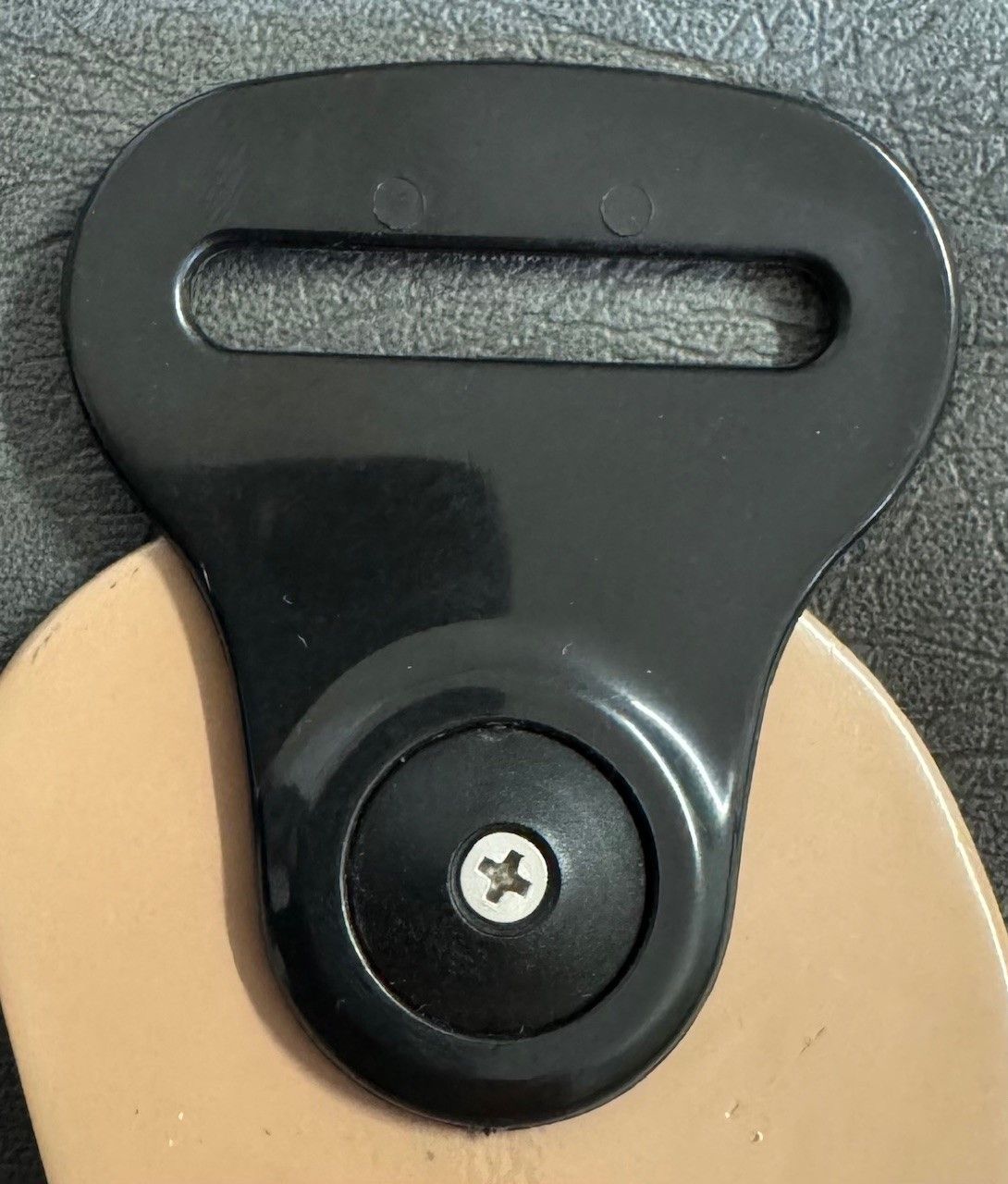 Black Plastic Looped Handle With a Central Screw  — Gall Bros Medical in Robina, QLD
