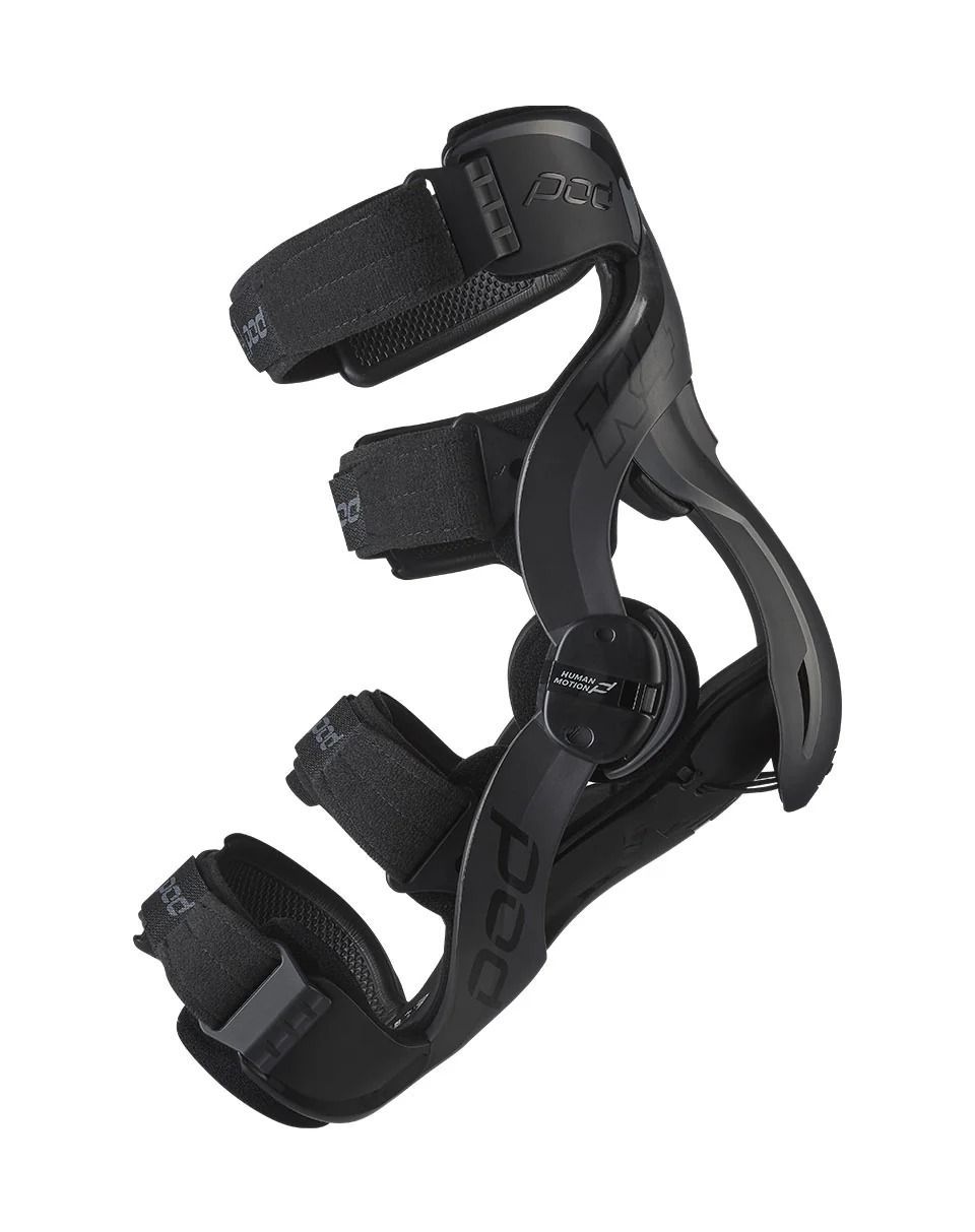 Black Orthopedic Left Leg Brace With Padded Straps  — Gall Bros Medical in Robina, QLD