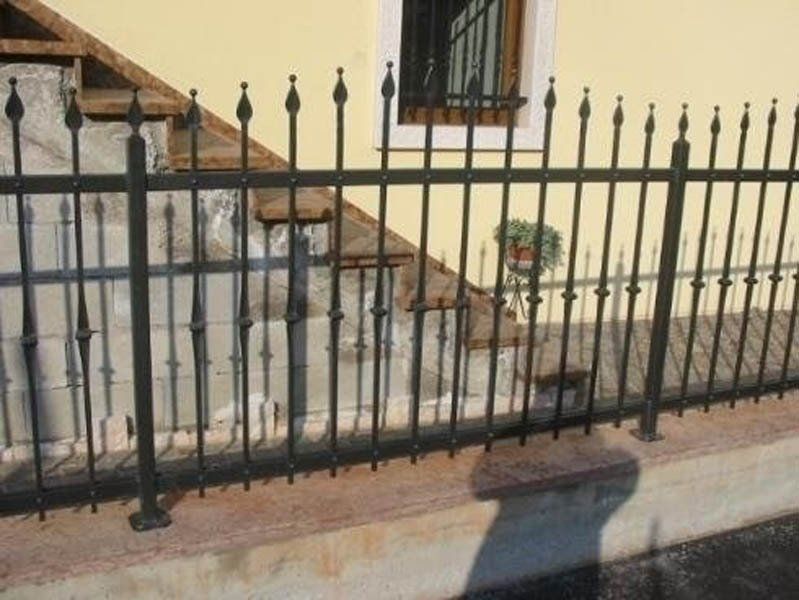 Artistic wrought iron railing