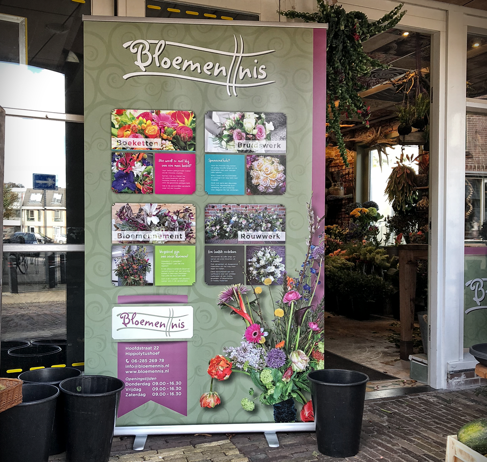 Bloemennis roll-up banner by reclamestudio Morant