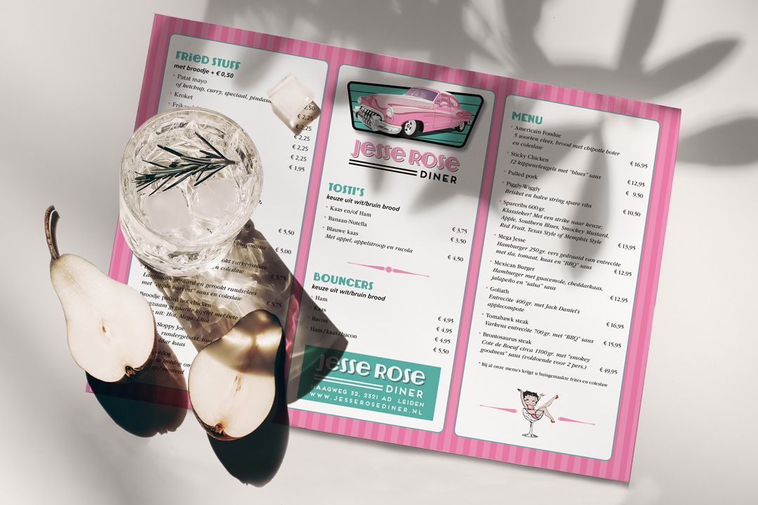 Placemat Jesse Rose diner - Leiden by reclamestudio Morant