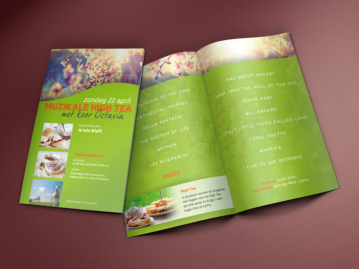 Programmaboekje koor Octavia by reclamestudio Morant