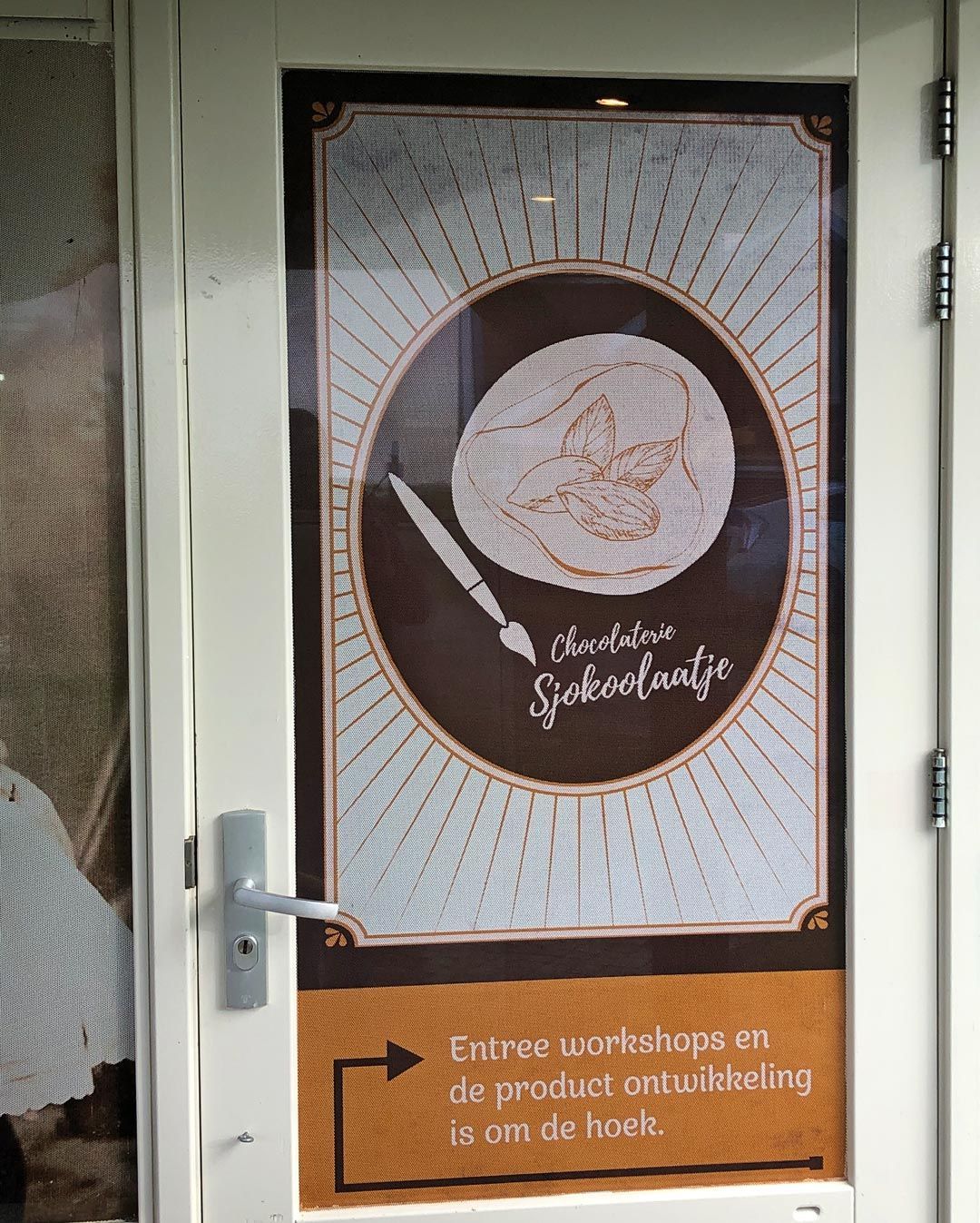 Signage werkplaats chocolaterie Sjokoolaatje