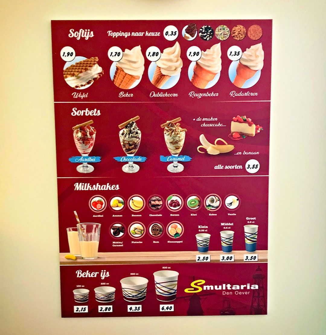 ijsposter t.b.v. Smultaria Den Oever by reclamestudio Morant