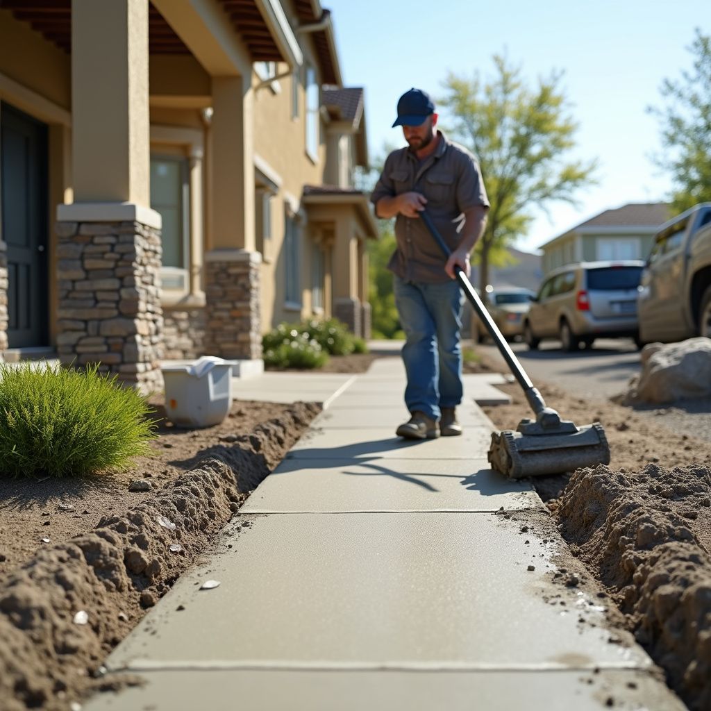 concrete walkway and sidewalk 