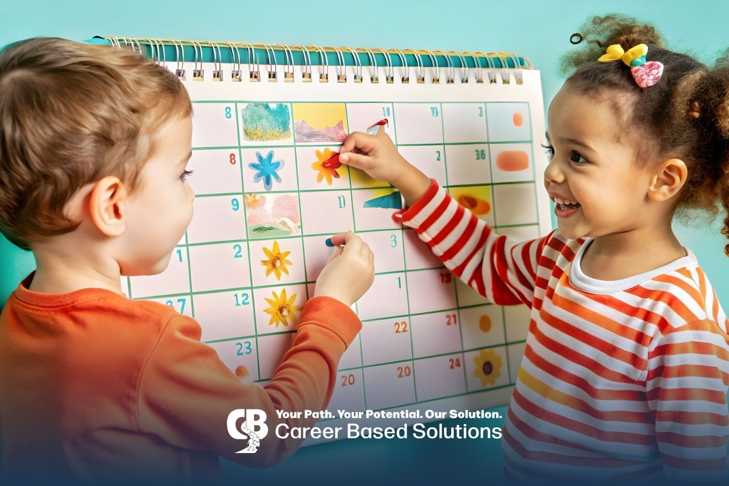 Autistic kids use colorful stickers on visual calendars, learning routines and daily awareness.