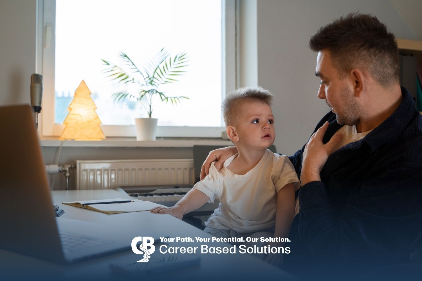 Therapist spending time with autistic kid at home while supporting early childhood development