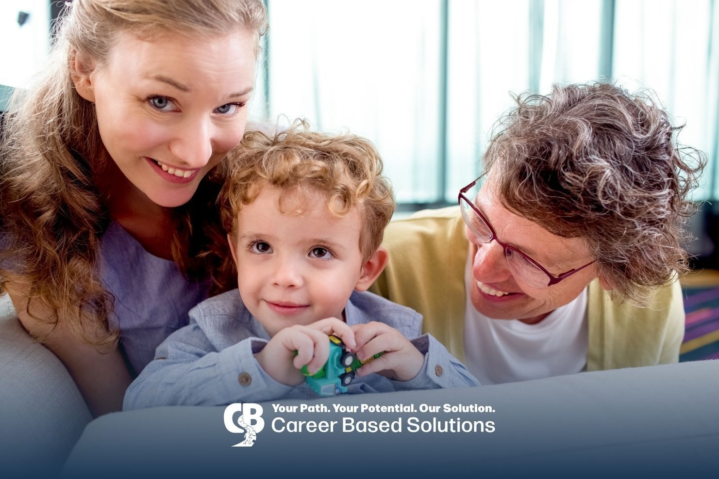 Therapist & extended family members spending quality time supporting an autistic child through play
