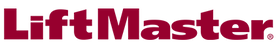 LiftMaster logo in bold red text on a white background