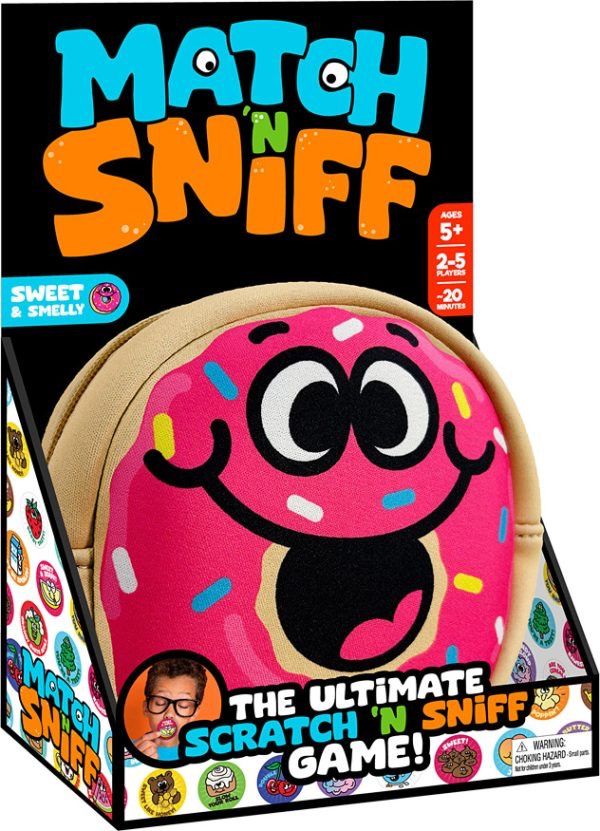 Match 'N Sniff game box with smiling donut, text