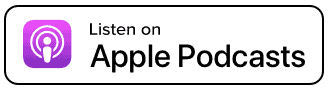 Listen on Apple Podcasts badge with purple podcast icon and black text on white background