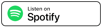Spotify logo with “Listen on Spotify” text inside a rounded white button with black border