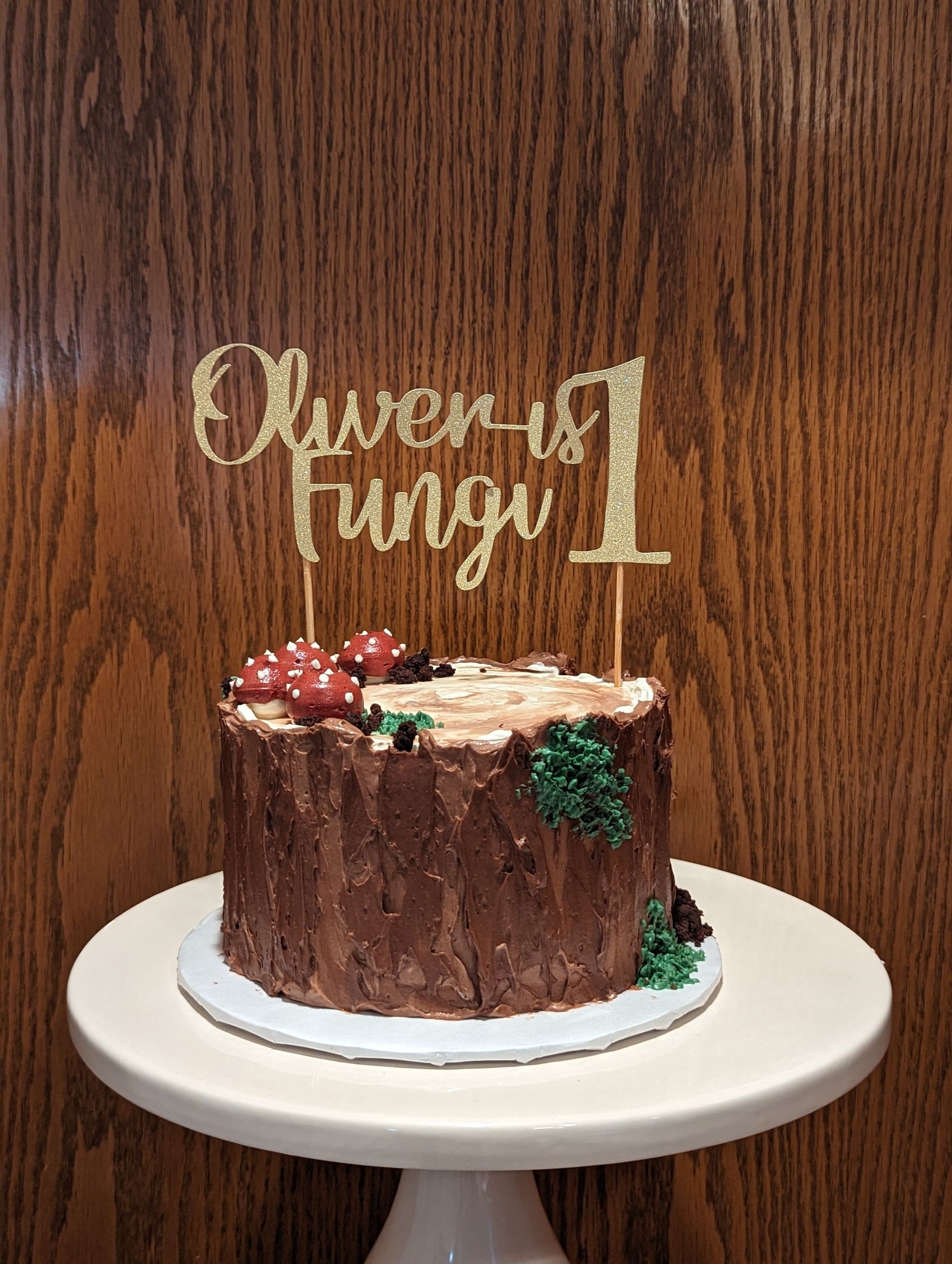 Mushroom Stump Cake