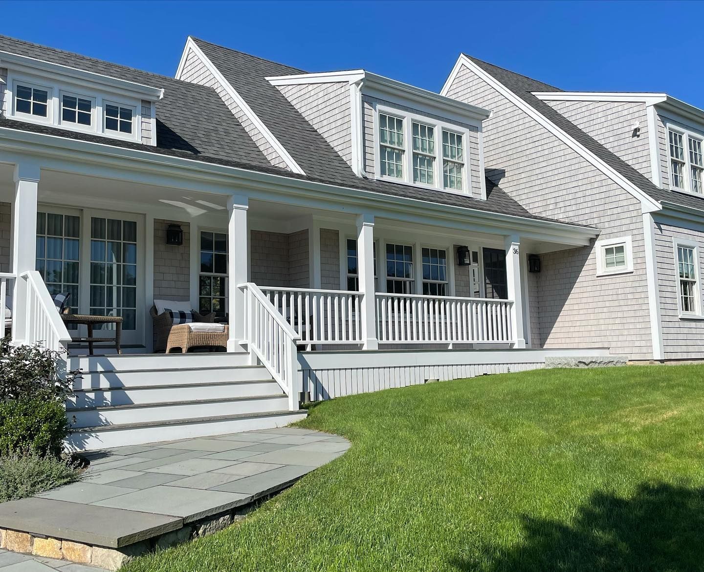 Pristine residential windows and porch after window cleaning service | Cape Cod window cleaning