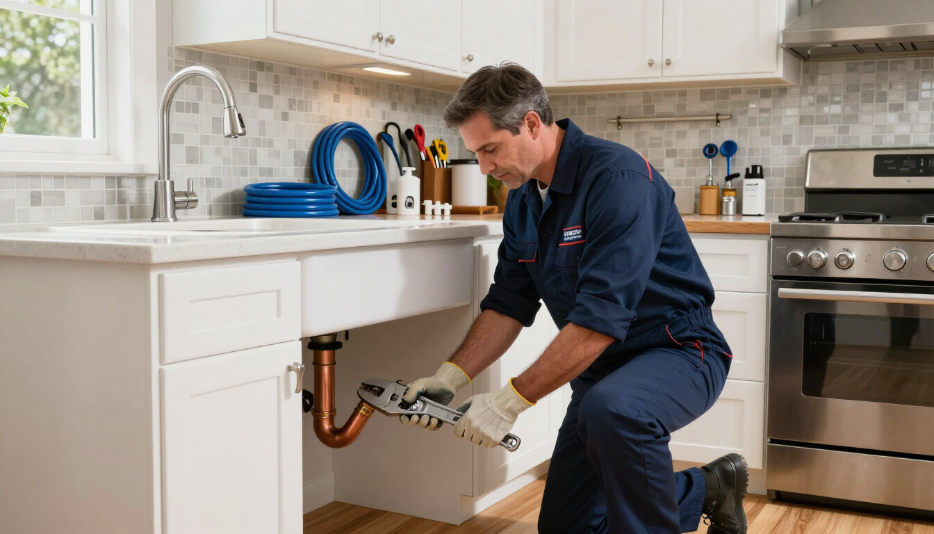 Emergency plumber at work in Gainesville Georgia