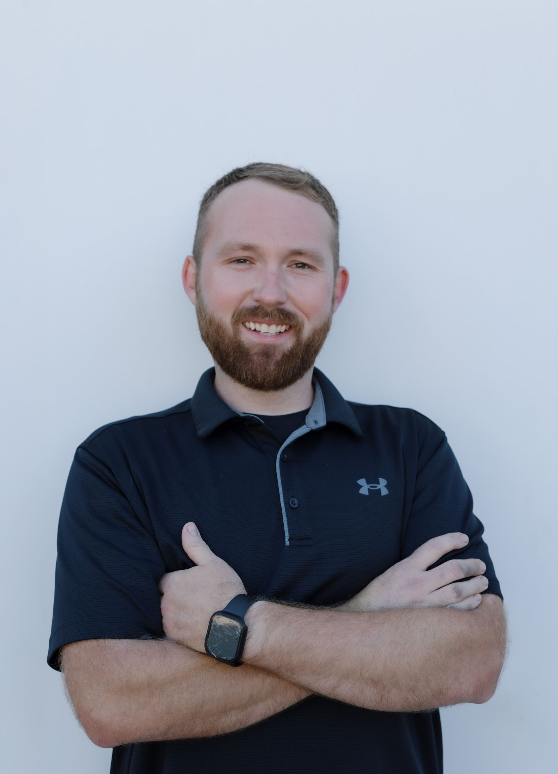 meet the team image placeholder of a man smiling with a black background