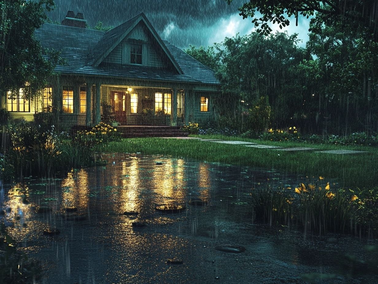 Signs of septic system strain during heavy rains, including surfacing sewage.