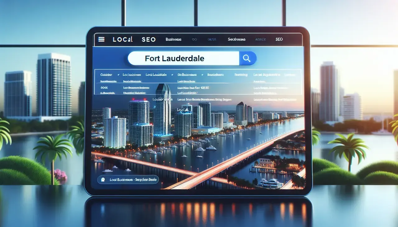 A tablet with a cityscape on the screen is sitting on a table.