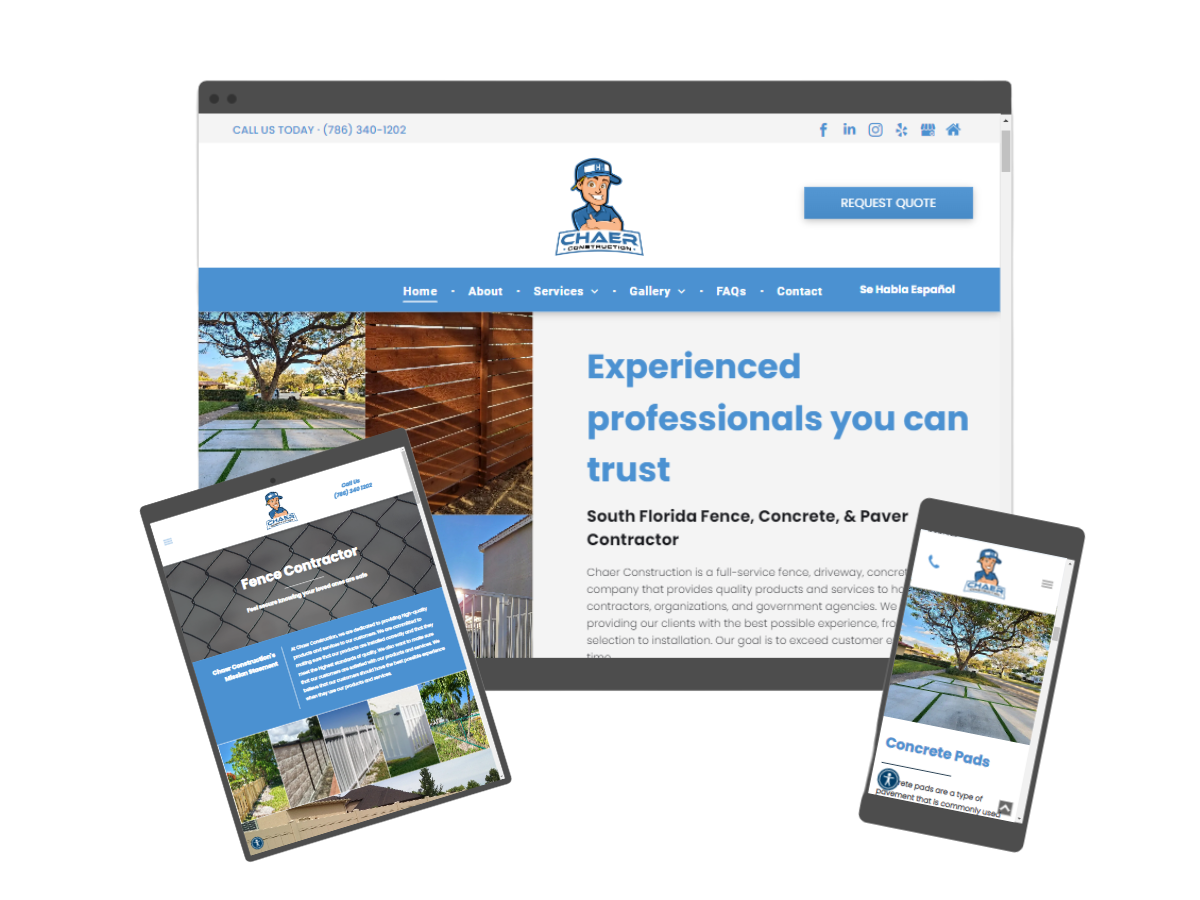 The Business Theory Fence Contractor Website Design
