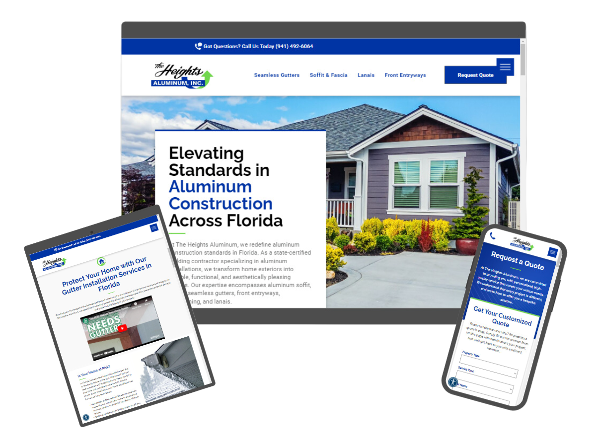 The Business Theory Guttering Service Website Design
