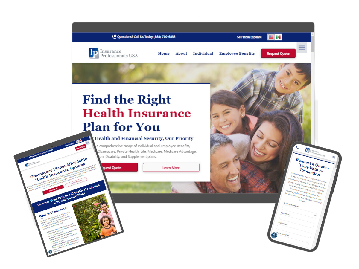The Business Theory Health Insurance Agency Website Design