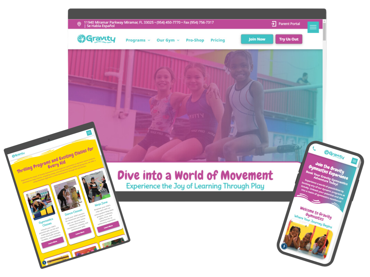 Kid's Gymnastics Website Design by The Business Theory