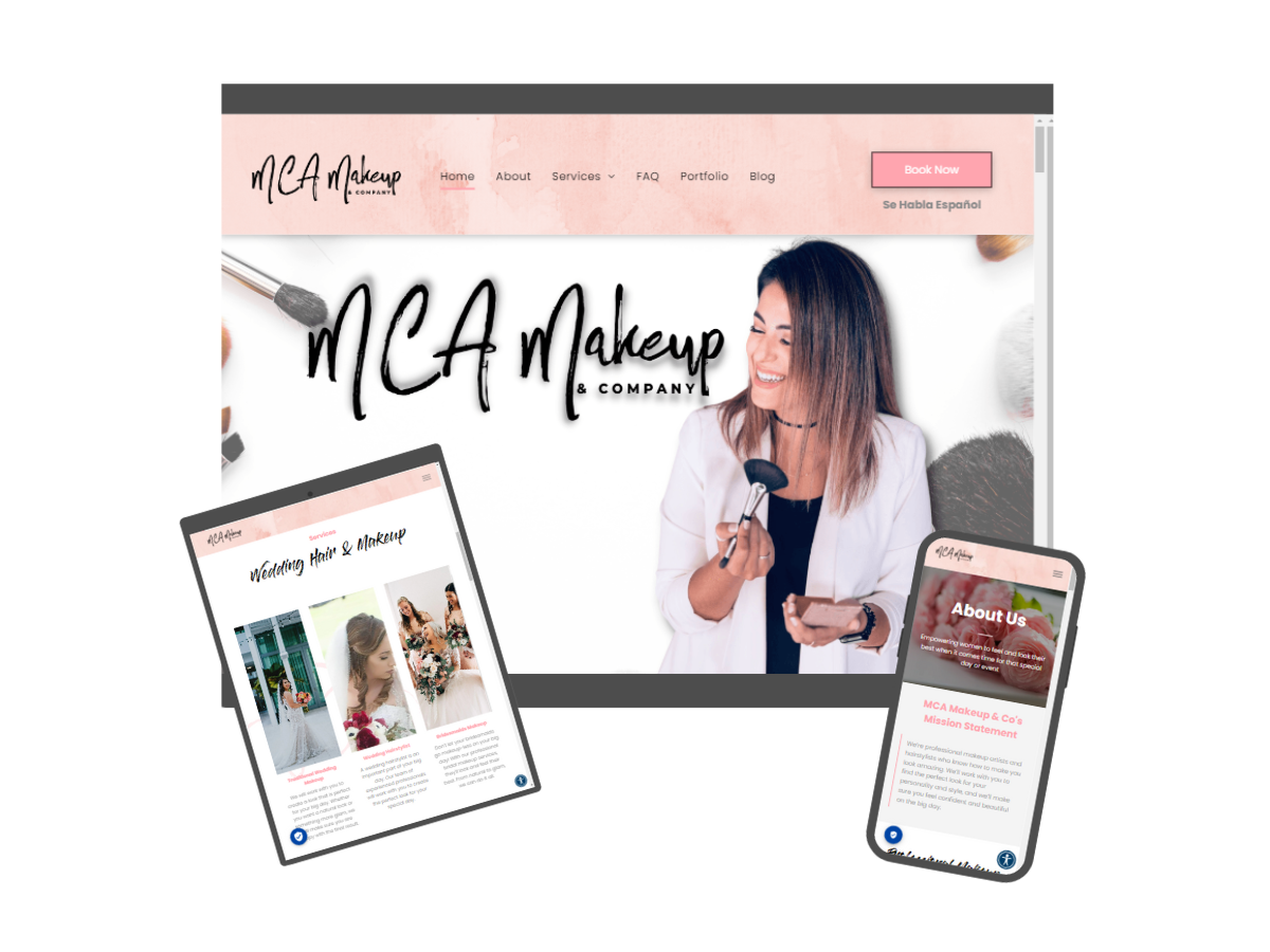 The Business Theory Professional Makeup Artist Website Design
