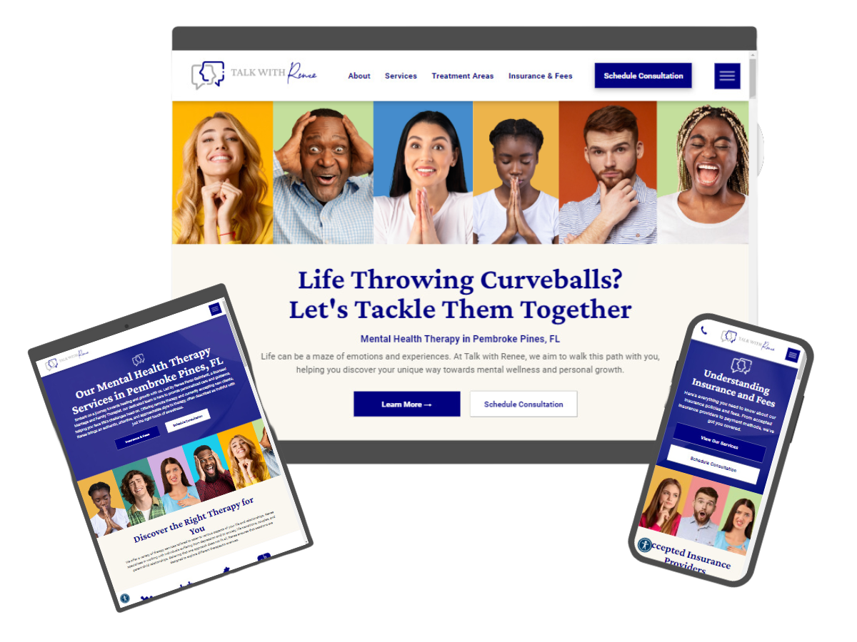 The Business Theory Mental Health Therapist Website Design