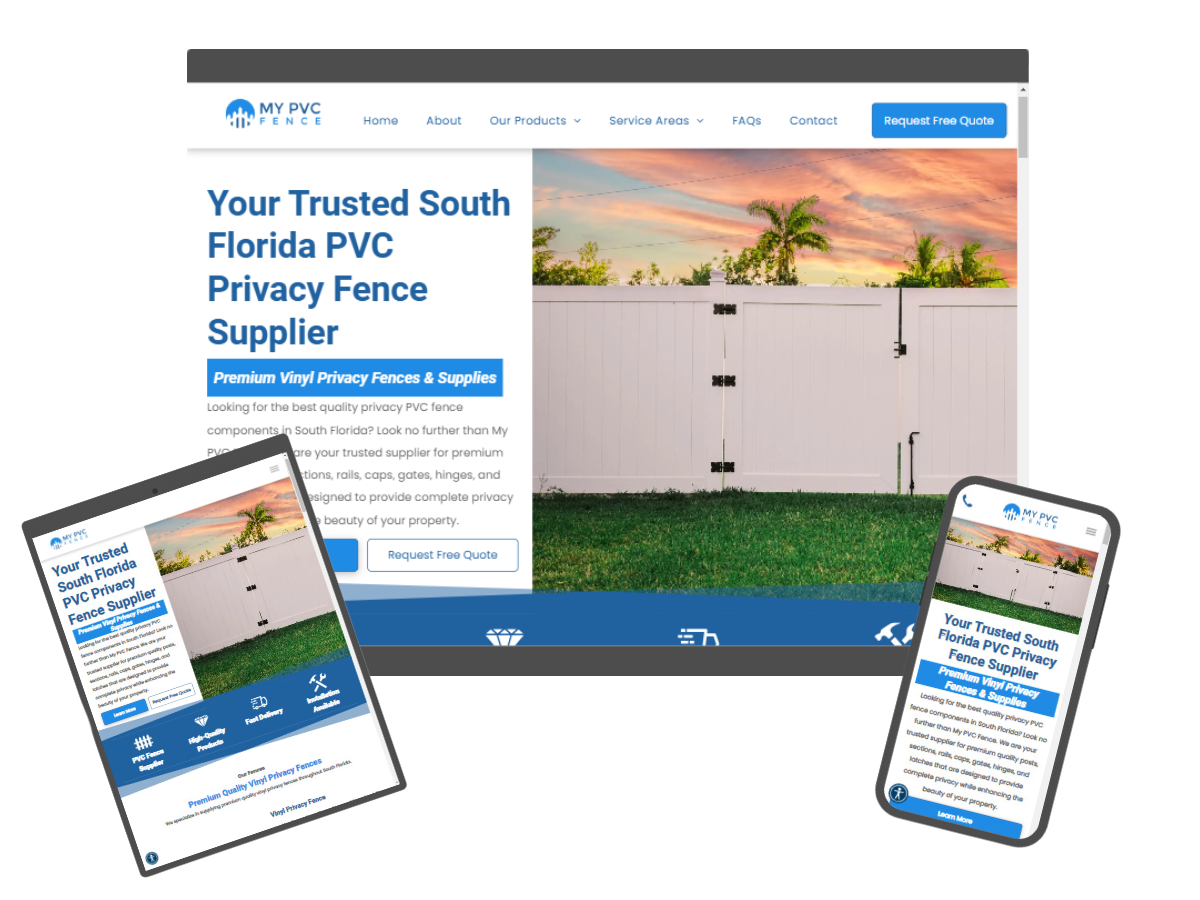 The Business Theory PVC Fence Supply Website Design