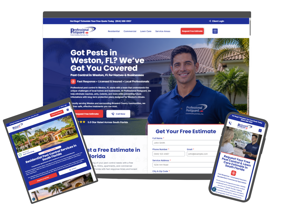 The Business Theory Pest Control Website Design