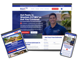 Responsive pest control website design for South Florida